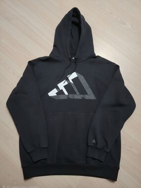 adidas Black Hoodie with Geometric Logo